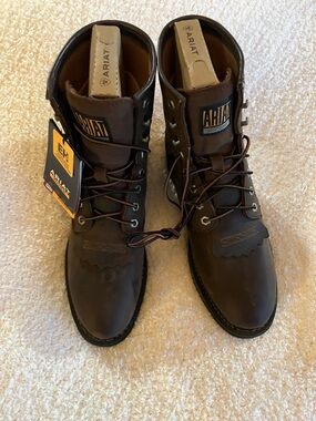 Ariat Dark Brown Men's Lace-Up Work Boots